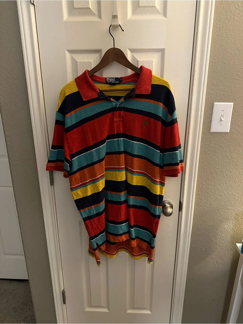 Polo by Ralph Lauren Striped Polo in Red, Teal, Yellow